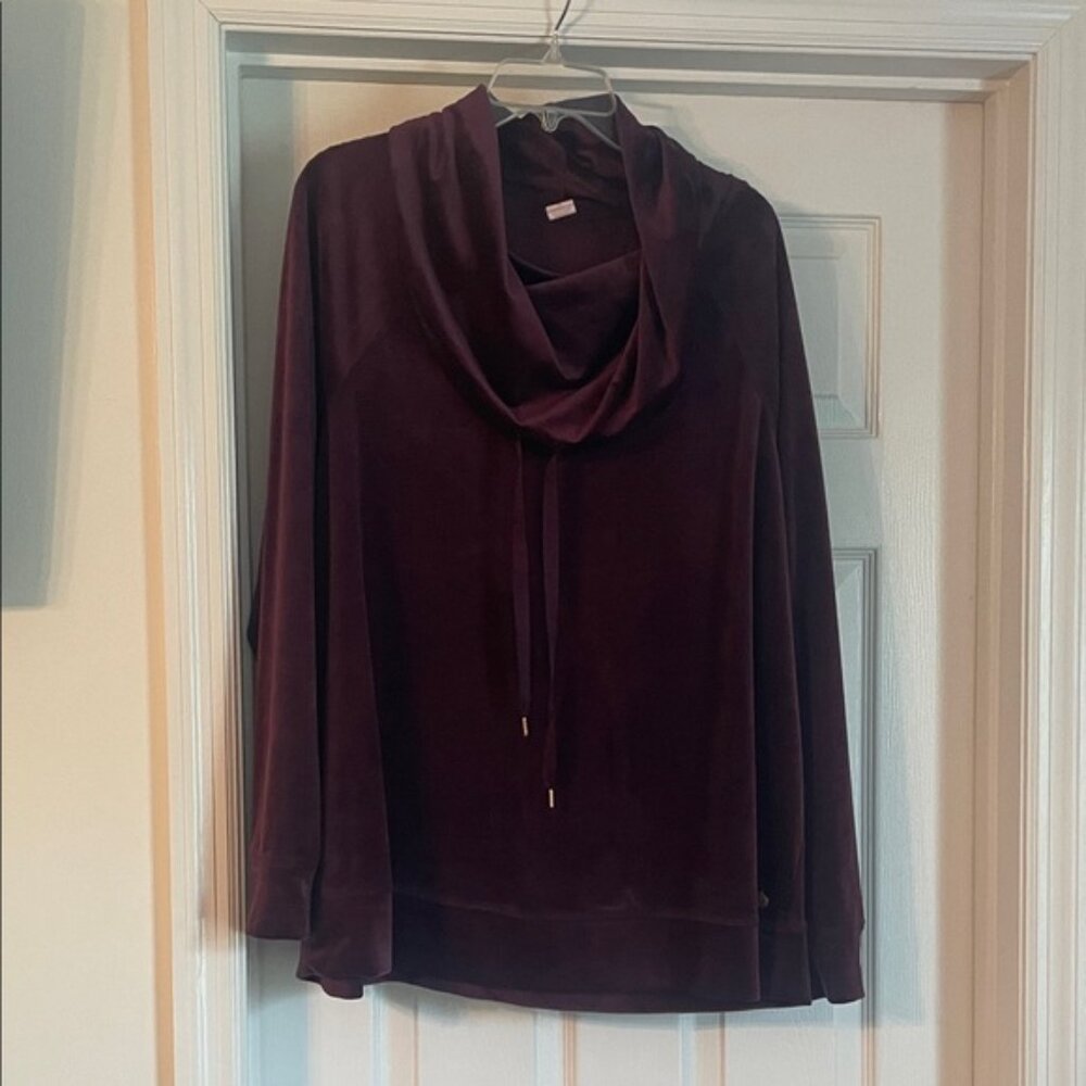 Livi Active Women's Cowl Neck Sweater - Deep Plum